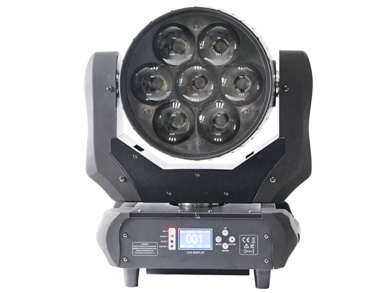 7 Stück 40 W 4-in-1-LED-Moving-Head-Beam-Zoom-Waschlicht