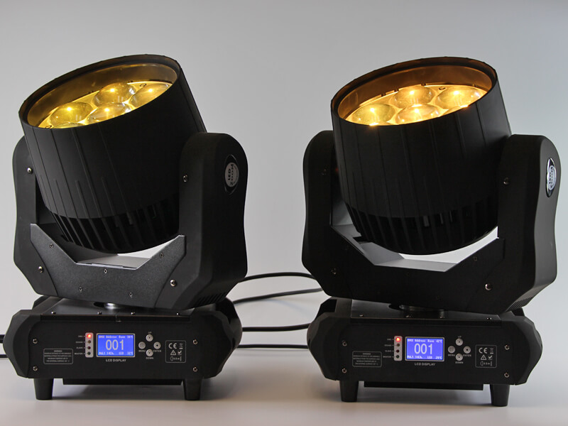 7 Stück 40 W 4-in-1-LED-Moving-Head-Beam-Zoom-Waschlicht
